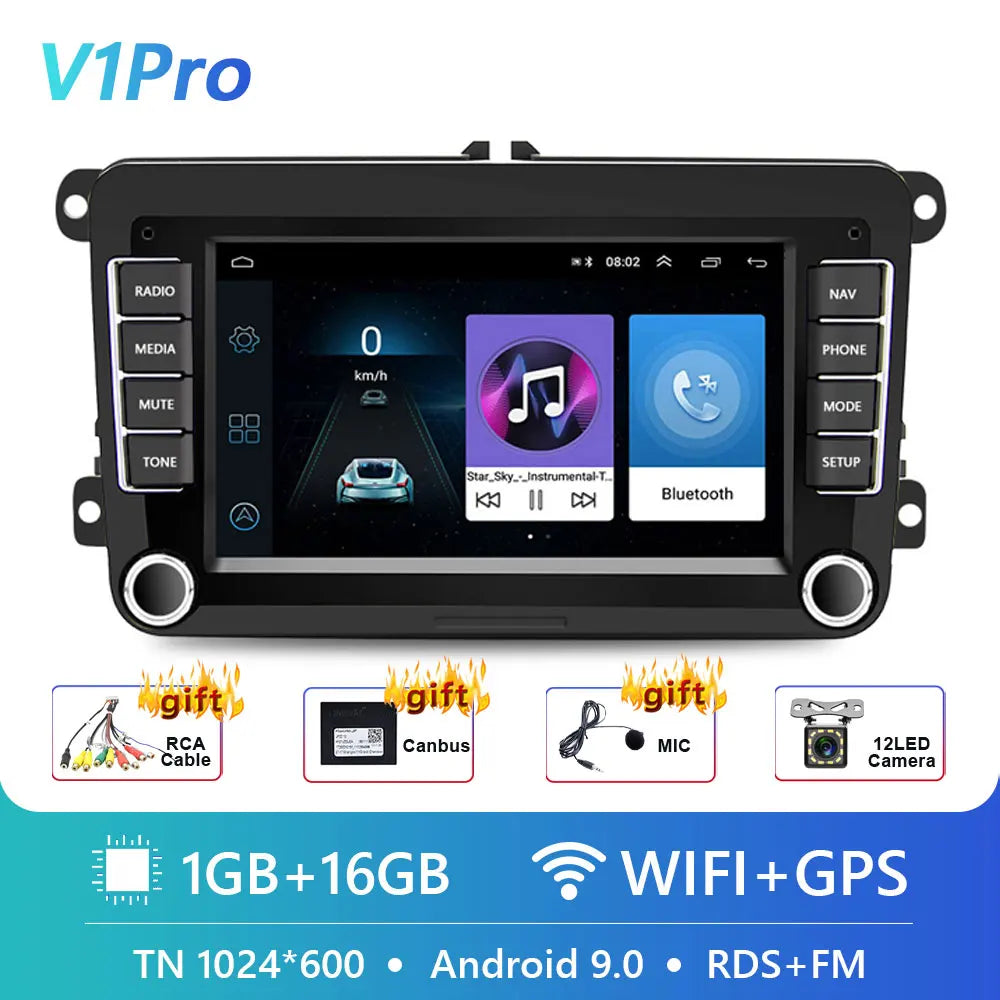 4G Carplay Android 10.0 2Din Car Multimedia Player for Vw/Golf/Polo/Tiguan/Passat/B7/B6/Seat/Leon/Skoda/Octavia Radio