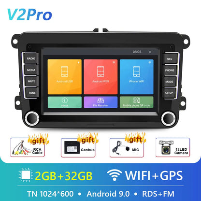 4G Carplay Android 10.0 2Din Car Multimedia Player for Vw/Golf/Polo/Tiguan/Passat/B7/B6/Seat/Leon/Skoda/Octavia Radio