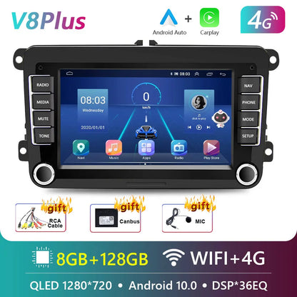 4G Carplay Android 10.0 2Din Car Multimedia Player for Vw/Golf/Polo/Tiguan/Passat/B7/B6/Seat/Leon/Skoda/Octavia Radio