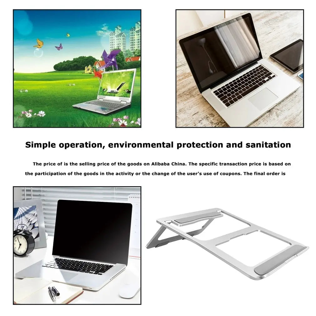 Laptop Tablet Stand Universal Adjustable Aluminium Alloy Foldable Stand Desktop Holder for Macbook 10''-15.6'' Laptop Notbebook