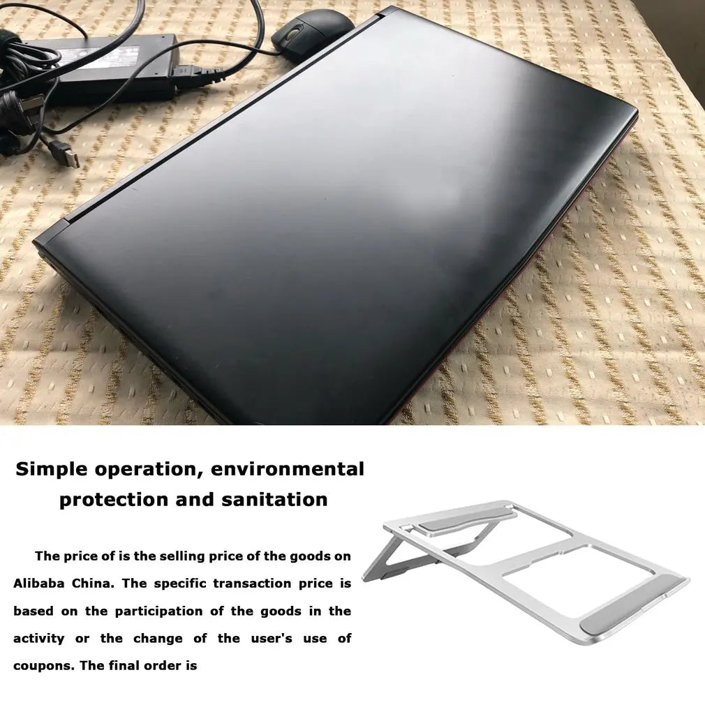 Laptop Tablet Stand Universal Adjustable Aluminium Alloy Foldable Stand Desktop Holder for Macbook 10''-15.6'' Laptop Notbebook